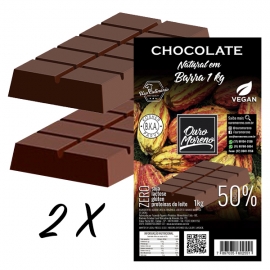 Kit 2 Barras de Chocolate para derreter 50% cacau Ouro Moreno - 1 kg x 2